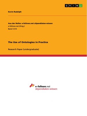 cover image of The Use of Ontologies in Practice